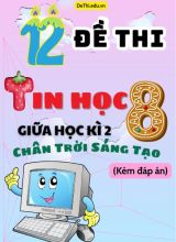 Tuyển tập 12 Đề thi giữa học kì 2 môn Tin học Lớp 8 Chân Trời Sáng Tạo (Kèm đáp án)